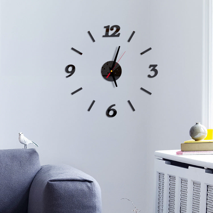 Acrylic Mute Clock Mirror Sticker Wall Clock