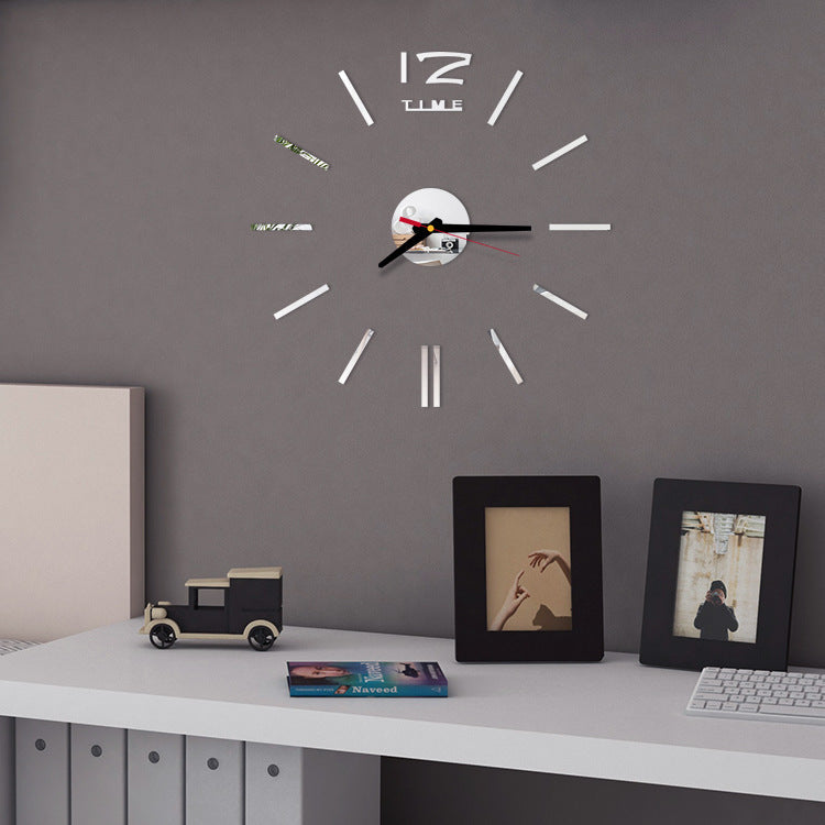 Creative Acrylic Wall Clock Diy Mirror Wall Clock Decoration Clock Sticken On The Wall