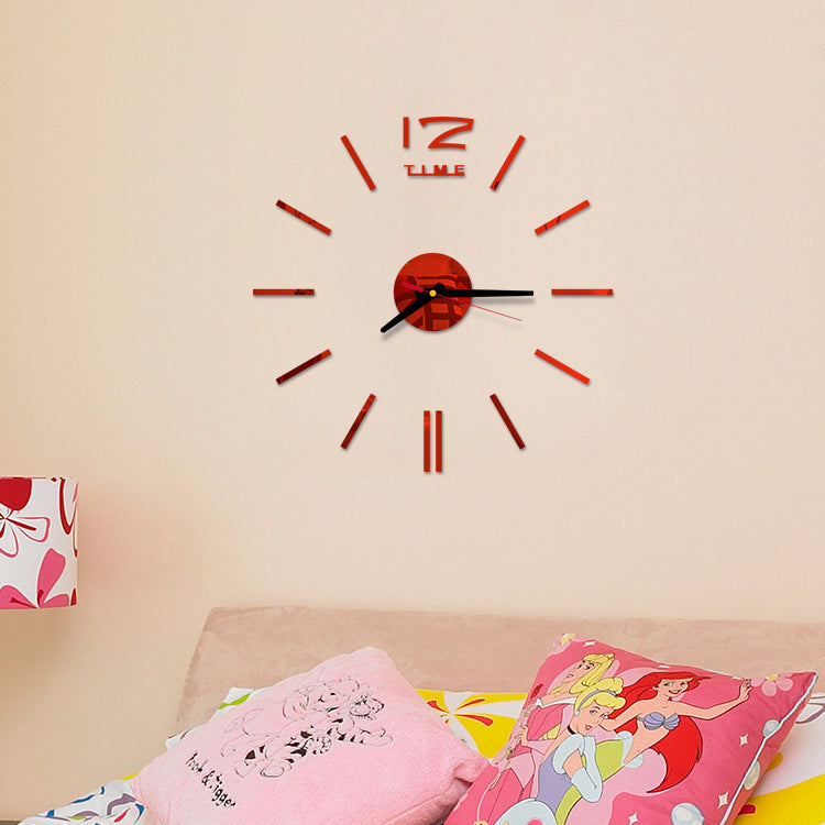 Creative Acrylic Wall Clock Diy Mirror Wall Clock Decoration Clock Sticken On The Wall