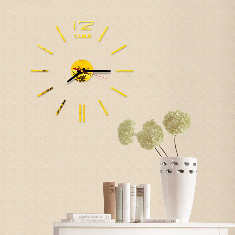 Creative Acrylic Wall Clock Diy Mirror Wall Clock Decoration Clock Sticken On The Wall