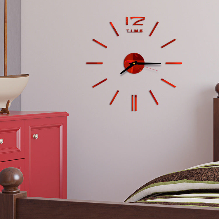 Creative Acrylic Wall Clock Diy Mirror Wall Clock Decoration Clock Sticken On The Wall