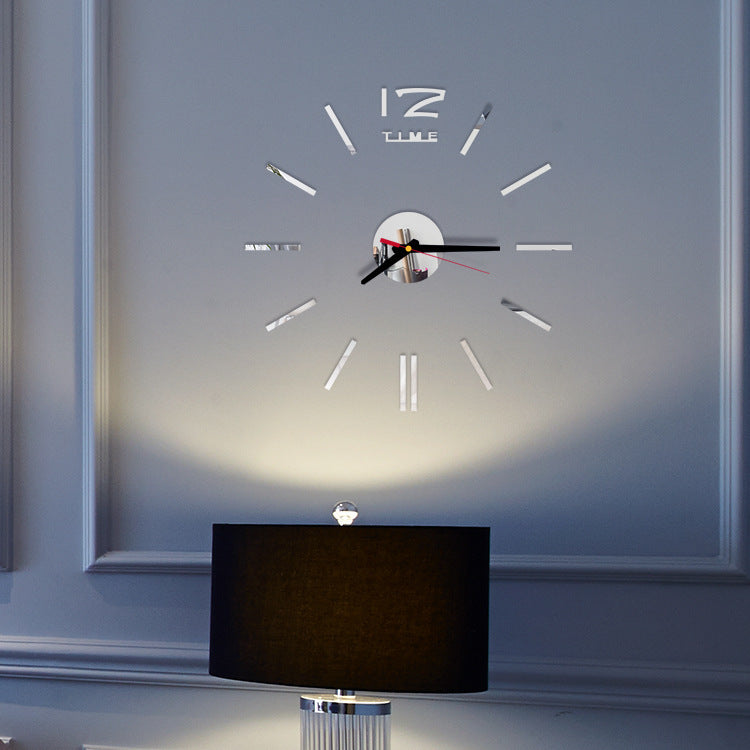 Creative Acrylic Wall Clock Diy Mirror Wall Clock Decoration Clock Sticken On The Wall